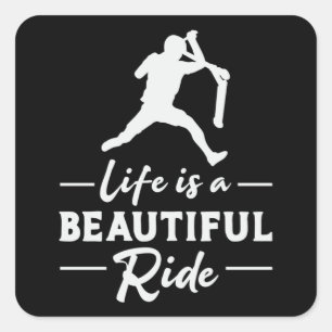 Sticker Carré La Vie De Pilote De Scooter Est Un Beau Voyage Vin
