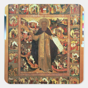 Sticker Carré La vie de St Sergius de Radonesh, 1640s