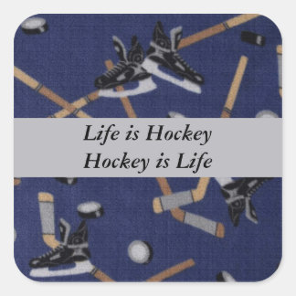 Sticker Carré La vie est le hockey