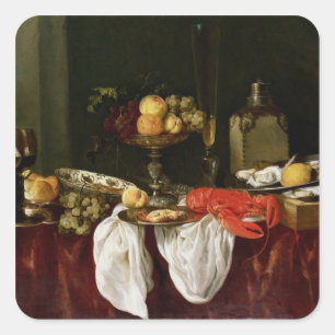 Sticker Carré La vie toujours avec le homard