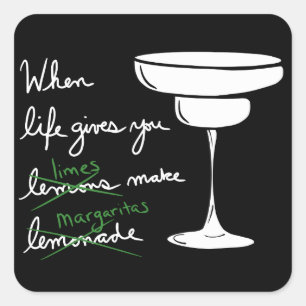 Sticker Carré La vie vous donne citrons obtenir des limites fair