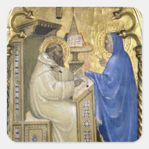 Sticker Carré La Vierge apparaissant à St Bernard, détail d'a