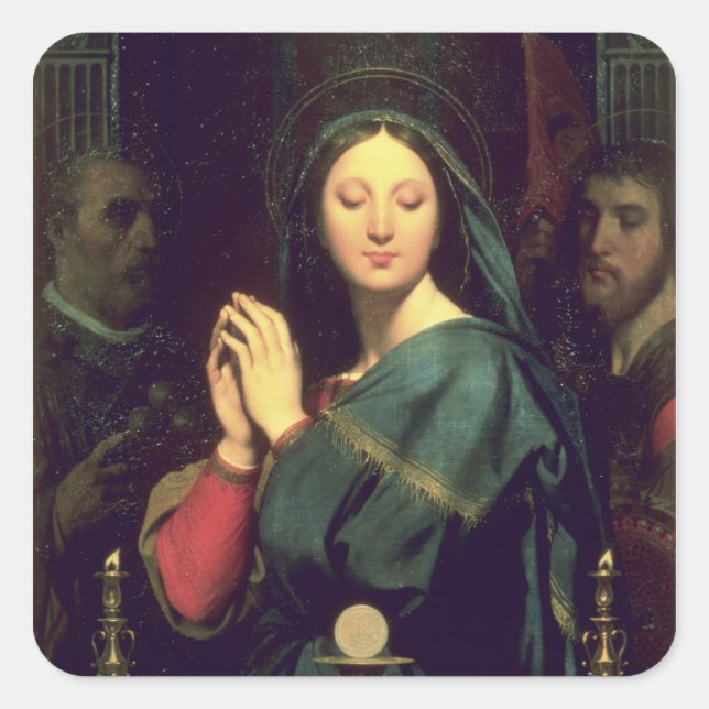 Sticker Carré La Vierge avec l'hôte, 1841 (Devant)