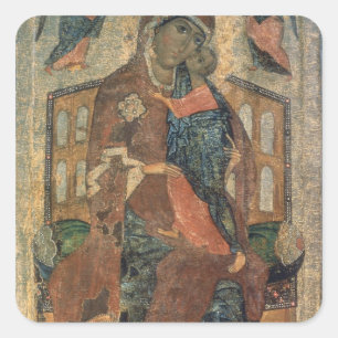 Sticker Carré La Vierge des Tolg, école de Yaroslavl