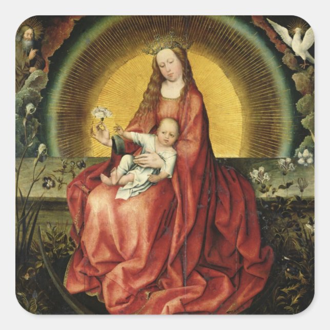 Sticker Carré La Vierge et l'enfant 2 (Devant)