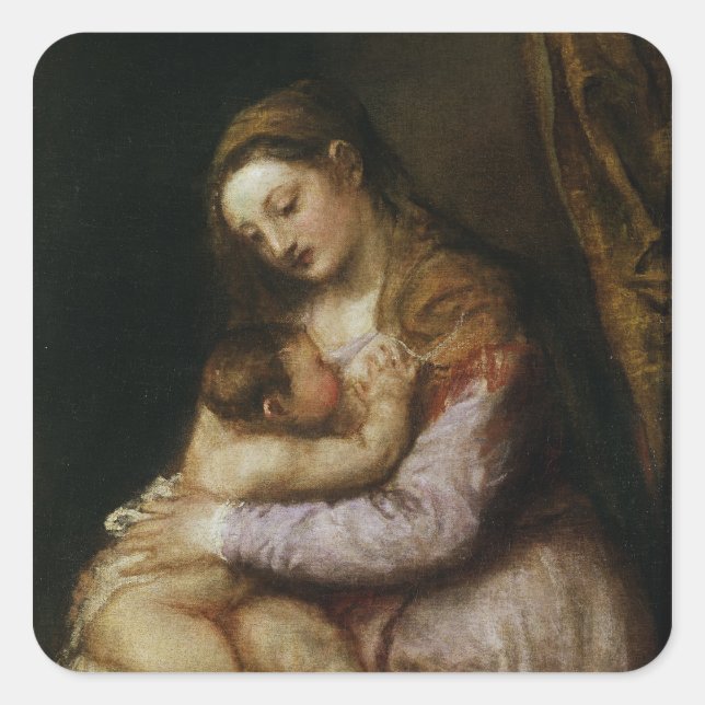Sticker Carré La Vierge et l'Enfant, c.1570-76 (Devant)