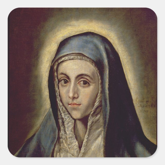 Sticker Carré La Vierge Marie, c.1594-1604 (Devant)