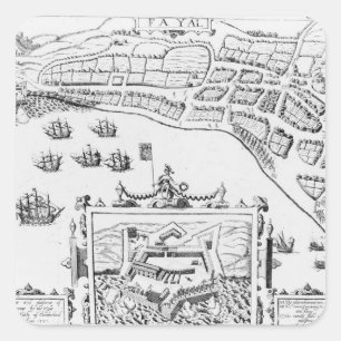 Sticker Carré La ville et Platforme de Fayall