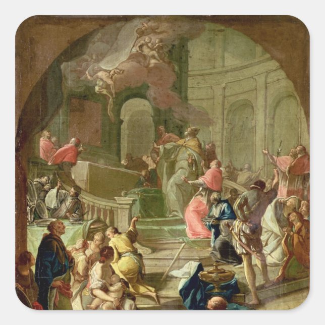 Sticker Carré La vision de saint Benoît, vers 1760 (Devant)