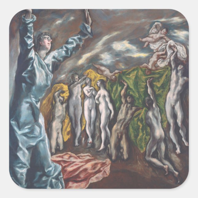 Sticker Carré La vision de Saint John (Devant)