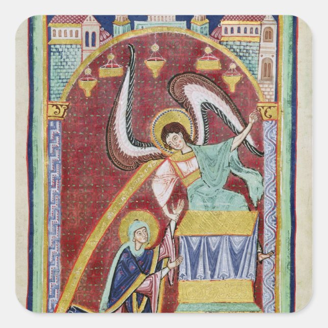 Sticker Carré La vision de St. Aldegondius (Devant)