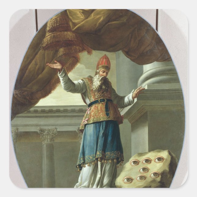 Sticker Carré La vision de Zacharie (Devant)