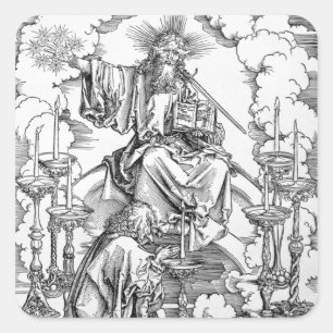 Sticker Carré La vision des sept chandeliers