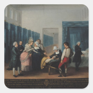 Sticker Carré La visite de Monsieur et Madame Necker