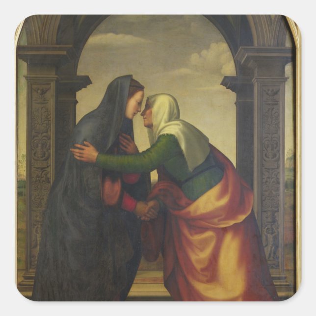 Sticker Carré La Visite de Saint-Elizabeth (Devant)