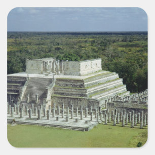 Sticker Carré La vue du temple des guerriers signalent l'ANNONCE