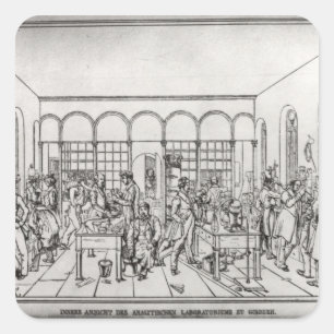Sticker Carré Laboratoire de chimie de baron Justus von Liebig