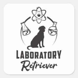 Sticker Carré Laboratoire Labrador Retriever Amoureux des chiens