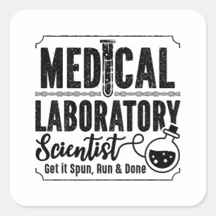 Sticker Carré Laboratoire Technician Medical Laboratory Scientis