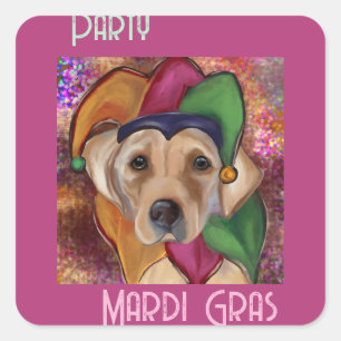 STICKER CARRÉ LABRADOR RETRIEVER