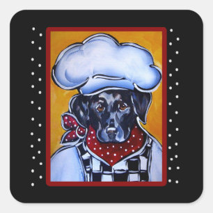 STICKER CARRÉ LABRADOR RETRIEVER 