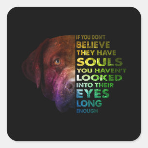 Sticker Carré Labrador Retriever a regardé dans leur Amoureux de