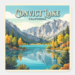Sticker Carré Lac Convict Mammoth Lakes Californie