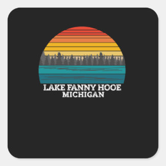 Sticker Carré Lac Fanny Hooe Michigan