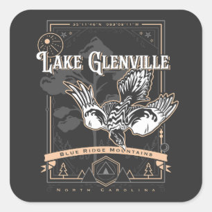 Sticker Carré lac glenville carolina-nord geobird