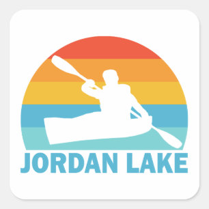Sticker Carré Lac Jordan Caroline du Nord Kayak