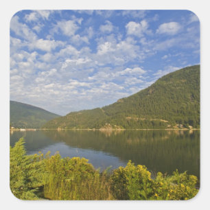 Sticker Carré Lac Kootenay à Nelson Colombie-Britannique