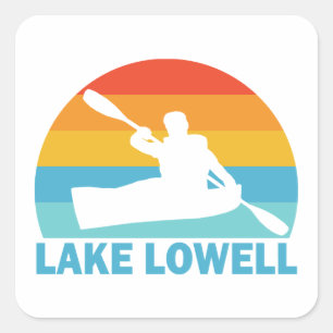 Sticker Carré Lac Lowell Idaho Kayak