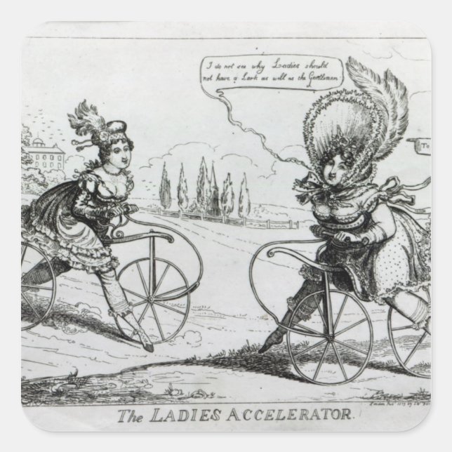 Sticker Carré L'accélérateur Dames, 1819 (Devant)