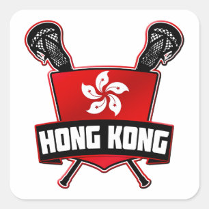 Sticker Carré Lacrosse de Hong Kong