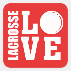 Sticker Carré Lacrosse Love