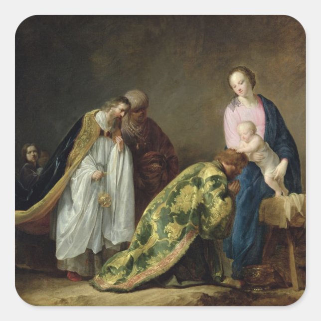 Sticker Carré L'Adoration des Mages, 1638 (Devant)
