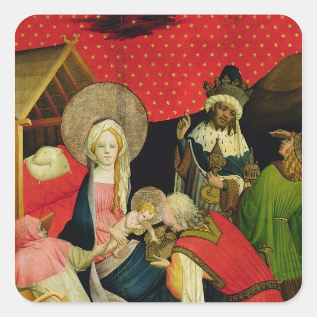Sticker Carré L'Adoration des Mages 2 (Devant)
