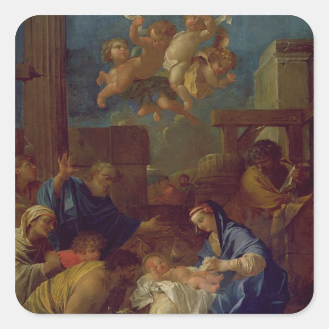 Sticker Carré L'Adoration des Shepherds (Devant)