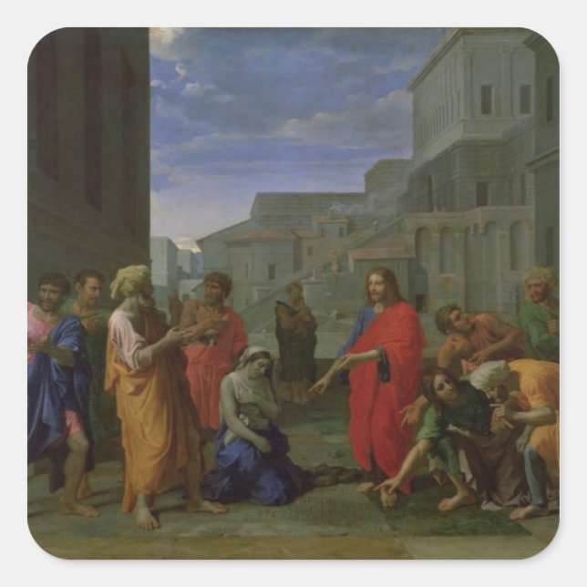 Sticker Carré L'adultère rentré par femme, 1653 (Devant)