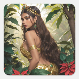 Sticker Carré Lady Absinthe