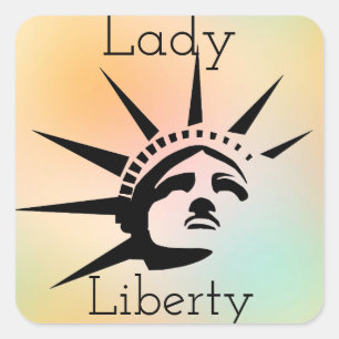 Sticker Carré Lady Liberty