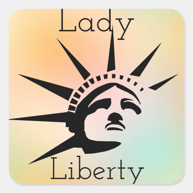 Sticker Carré Lady Liberty (Devant)