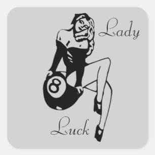 Sticker Carré Lady Luck