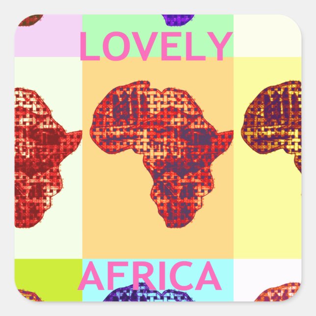 STICKER CARRÉ L'AFRIQUE AMOUREUSE (Devant)