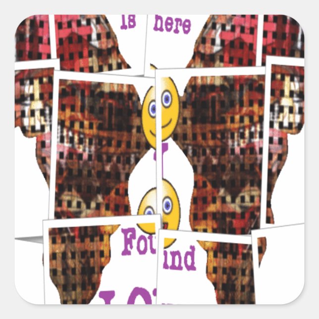 Sticker Carré L'Afrique c'est là que j'ai trouvé l'amour (Devant)