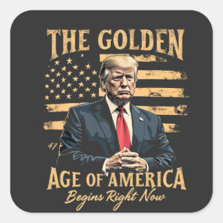Sticker Carré L'âge d'or de l'Amérique commence maintenant
