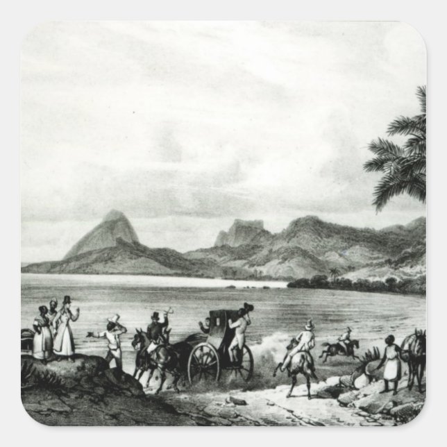 Sticker Carré Lagoa Das Tretas (Devant)