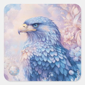Sticker Carré L'Aigle céleste parmi les fleurs