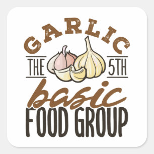 Sticker Carré L'ail le 5ème Groupe Alimentaire de Base