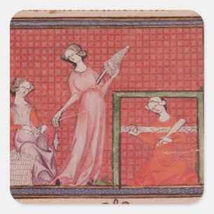 Sticker Carré Laine de filature pour femmes